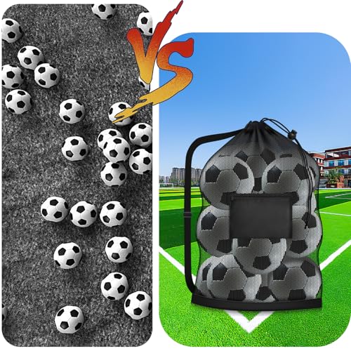 Hoiny Extra Large Soccer Ball Bag, 40"x30" Drawstring Heavy Duty Mesh Net