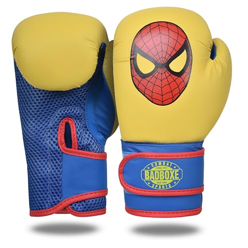 Kids Boxing Gloves 6oz | Boxing Gloves for Kickboxing Muay Thai MMA | Bag Gloves for Punching Bag - color: Yellow