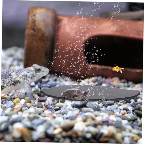 Decorative Basking Platform for Turtles 100% Natural Stone Turtle Tank Rock Feeding Dish and Ramp for Tortoises Suitable for Aquarium and Terrarium