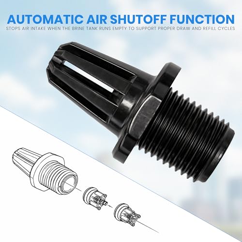 Fleck OEM 62116 Air Check Assembly for 2510 AIO Valves – Brine Line Check Valve Replacement, Plastic Air/Brine Control Component for Water Softener Systems