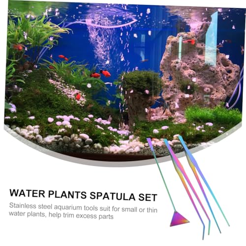 3pcs Aquarium Cleaning Tools Set Tweezers Spatula Kit Fish Tank Gravel Plant Care