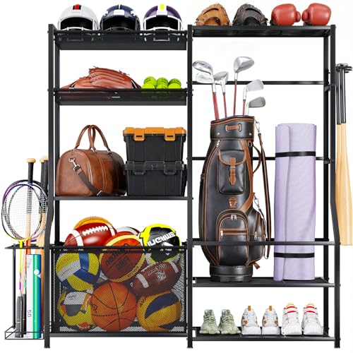 Garage Sports Equipment Organizer, Golf Bag Storage Rack - size: Extra Large