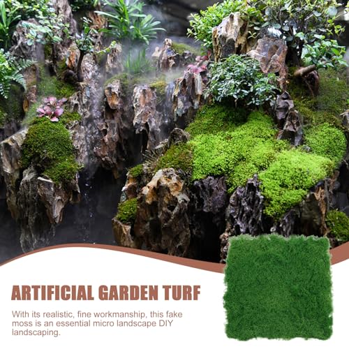 EXCEART Simulated Moss Turf Mat Realistic Artificial Moss Pad for Landscape Decoration for Bonsai Fish Tanks Garden Decor and Creative Projects
