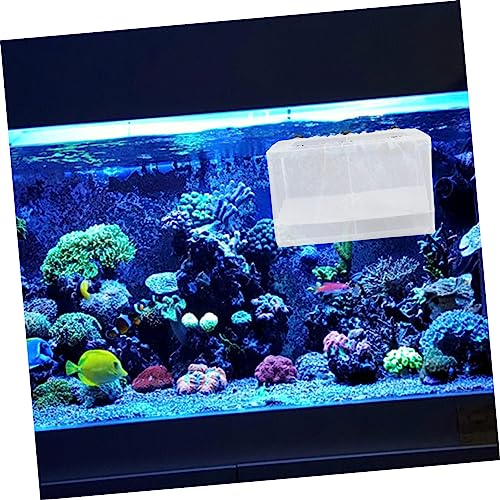 Generic Box Hatch Isolation Net Box Fish Tank Decor Pond Skimmer Net Kit Aquarium Water Hatching Fish Net Aquariums Incubator Feeder Aquarium Plants Tanks Cage Starter White Plastic