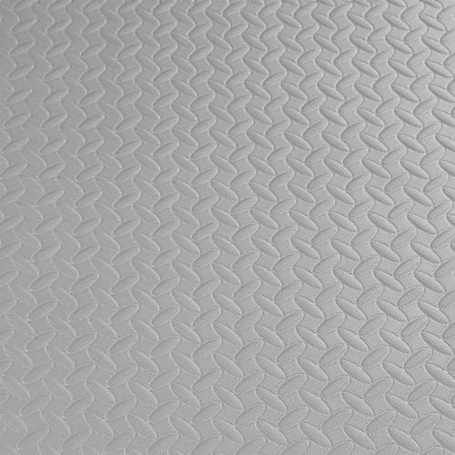 BalanceFrom Puzzle Exercise Mat 1 Thick, EVA Interlocking Foam Floor Tiles - color: Grey, style: One Inch Thick, 72 Square Feet