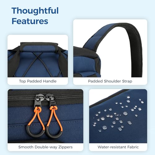 Searock 45L Gym Bag for Men, 3-In-1 Duffle Bag Backpack for Travel - color: Navy