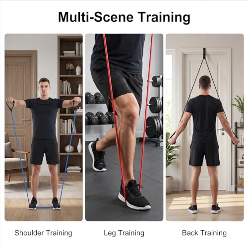 10 Pcs Exercise Resistance Bands with Handles