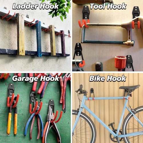 40-Pack Garage Hooks for Storage & Hanging Items, Save Space - color: 40 Pack Orange