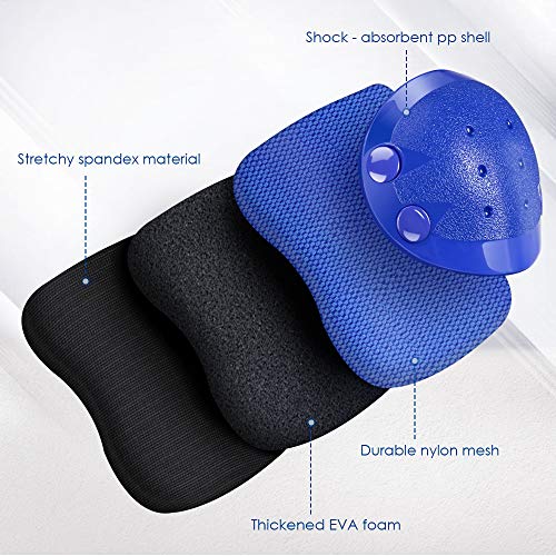 JBM Adult & Kid Knee Pads Elbow Pads and Wrist Guards for Roller Inline Skating Scootering Skateboarding - color: Blue, size: Medium (3-11 years)