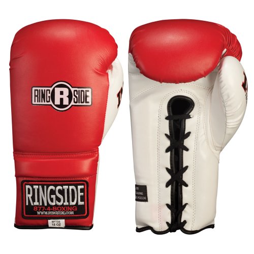 Ringside Lace IMF Tech Boxing Training Sparring Gloves - color: White, size: 16 OZ