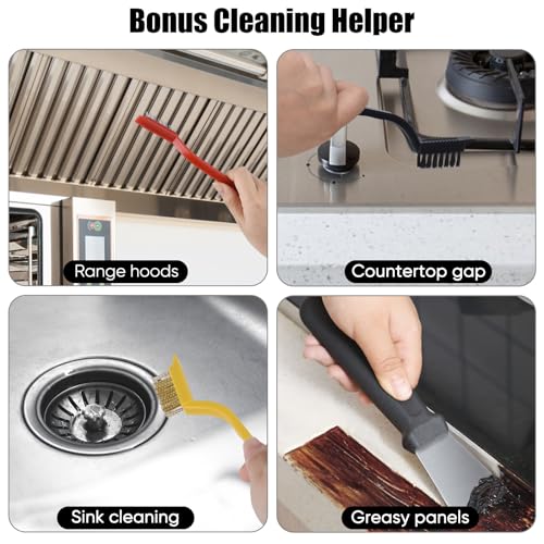 Crevice Cleaning Brush,8 Pcs Cleaning Supplies,Hard Bristle Crevice Cleaning Brush,Crevice Cleaning Brushes for Household Use Bathroom Tiles Kitchen Practical and Durable | Heavy-duty durable gap kit for tile grout, kitchen sinks, deep clean stubborn dirt