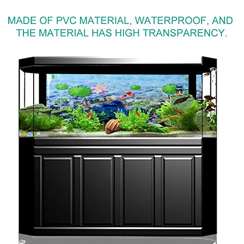 Fish Tank Aquarium Background Backdrop Adhesive Decor Paper, PVC Non - Reflective Sticker with Glue Backing, 122 x 50 cm for Freshwater and Saltwater Tanks