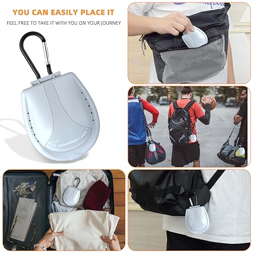 ARGOMAX Sports Mouthguard Case with Clip, Ventilated Holder, White - color: White