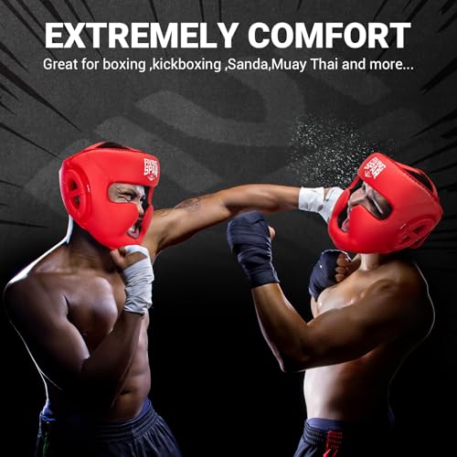 Boxing Headgear - color: Red, size: Medium
