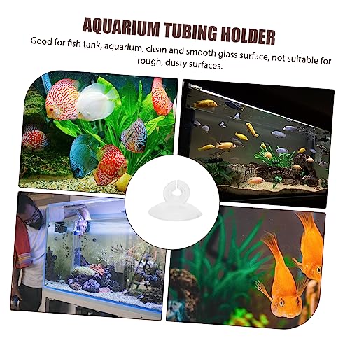 Ipetboom 100 Pcs Aquarium Fixed Suction Round Threads Cups Conditioner Lifter Dosing Pump Pump Aquarium Plumbing Fittings Aquarium Diffuser Cleaner Fish Tank Hose Air Transparent