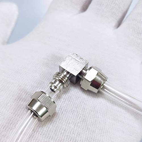 Aquarium CO2 Tubing Line Elbow Conector(Pack of 2) CO2 Line Reforming Fittings