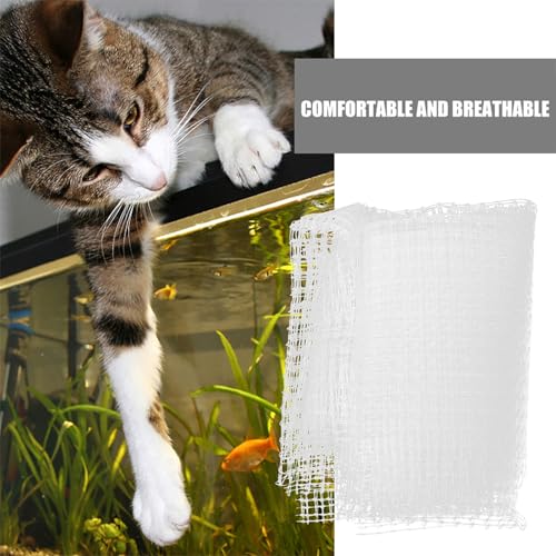 BESPORTBLE Aquarium Mesh Cover for Fish Tanks Practical -Jump Net Protective Netting for Outdoor Aquariums Easy to Install and Portable Escape Prevention