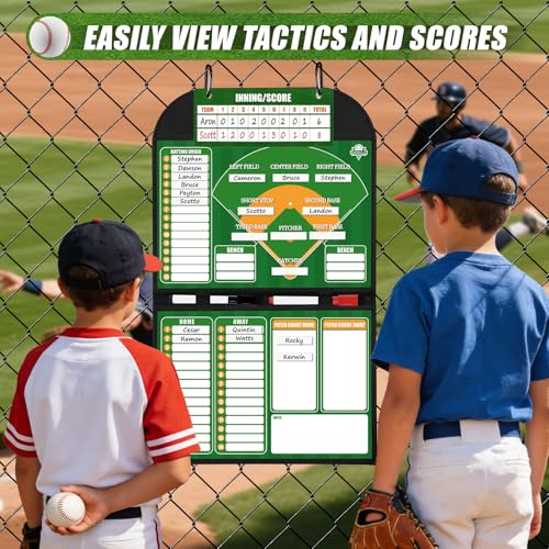 Magnetic Coaching Board Foldable Dugout Display with Carry Handle - style: Baseballl