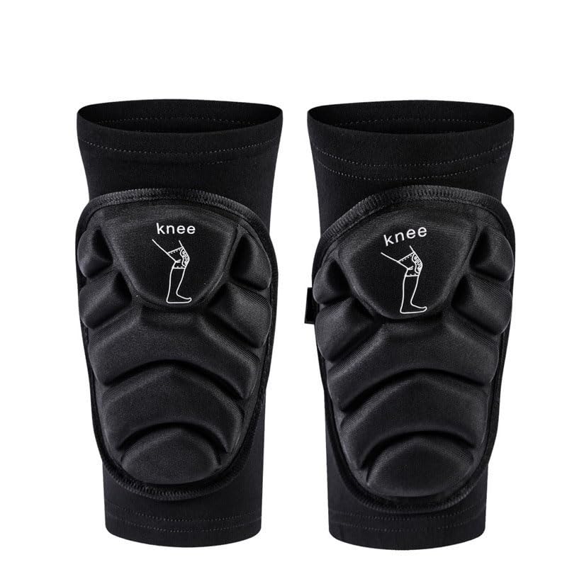 PISIQI Knee Pads Compression Leg Sleeve Knee Brace Sleeve Thickening Anti-Collision Sponge Thick EVA Foam Padding for Basketball, Football & Volleyball Hiking Wrestling Protector Gear (Black, X-Large) - size: X-Large