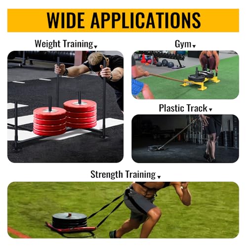 Weighted Power Sled for Speed and Strength Training - Push and Pull Prowler,300LB - style: A