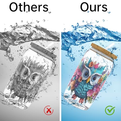 UV DTF Cup Wrap Transfer Stickers, 4 Sheets Owl Rub On Transfers for Tumblers Water Bottles Glass Cups Mugs Ceramics - style: Owl