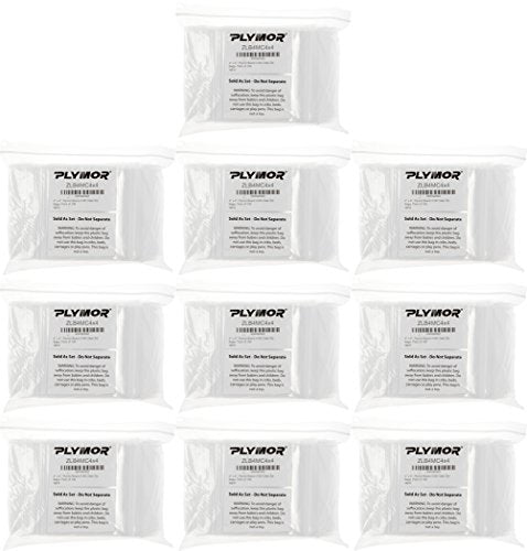 Plymor 4" x 4" (Case of 1,000), 4 Mil Heavy Duty Zipper Reclosable Plastic Bags - size: 4" x 4" (1,000 Count)