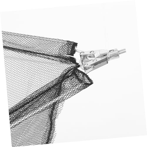 Toyvian Portable Detachable Fishing Net Head Stainless Steel Solid Mesh Basket Lightweight Fish Friendly Catching Tool for Lakes Rivers and Boats Compact Replacement Net for