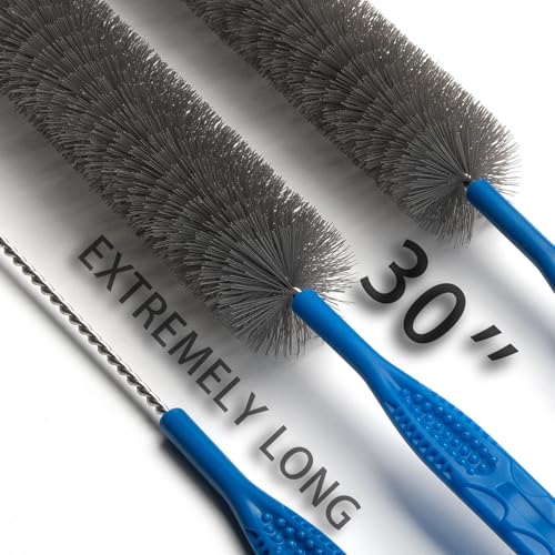 Refrigerator Coil Cleaning Brush,Sewer Set Brush Clog Remover,for Toilet, Kitchen Sink, Sewer, Bathroom Bathtub Hair Clogging Cleaning Tool,Long Drain Brush