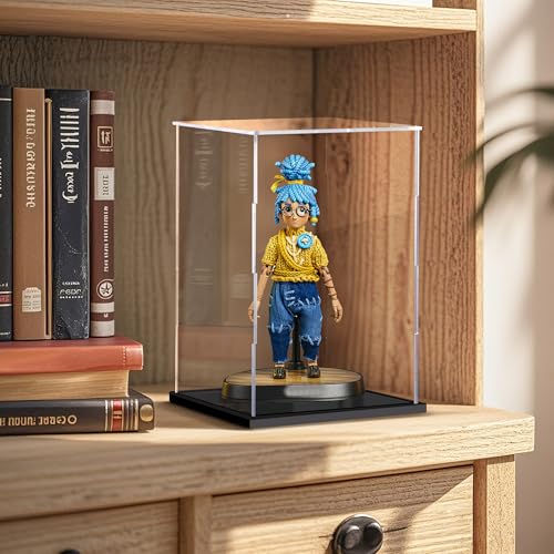 Acrylic Display Case for Lego Collectibles, Clear Box 5.9x5.9x5.9in - size: 5.9 x 5.9 x 5.9 inches