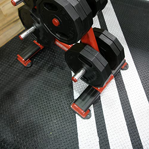 Rubber-Cal Diamond-Plate Rubber Flooring Roll - 3 mm x 4 ft x 1 ft Roll - Black - size: 12"L x 48"W x 0.1"Th