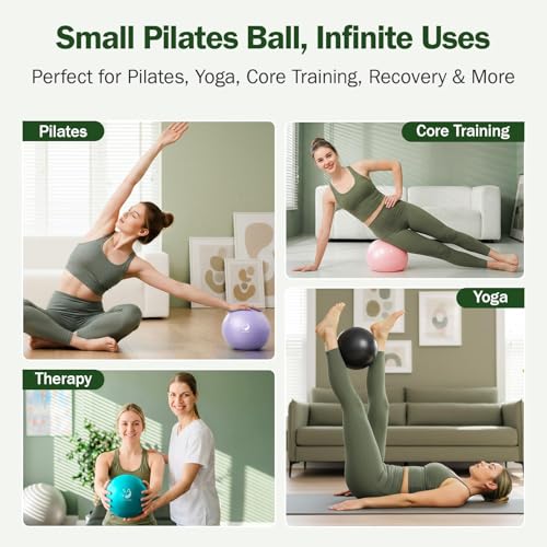 Slim Panda Pilates Ball 9 Inch - Small Mini Yoga Core Exercise Ball