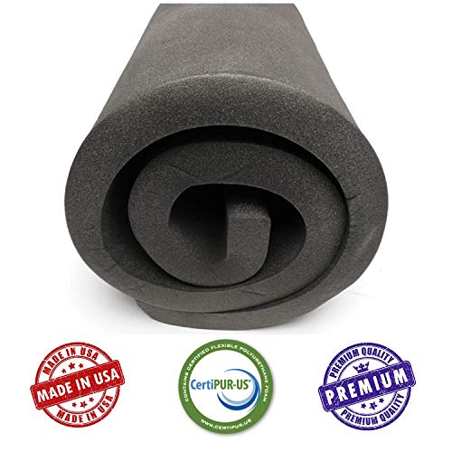 AK TRADING CO. 6" H X 24" W X 72" L CertiPUR-US® Certified Rubber Foam Sheet Cushion (Seat Replacement, Upholstery Sheets, Foam Padding, Acoustic Foams Sheet) - size: 6" H X 24" W X 72" L