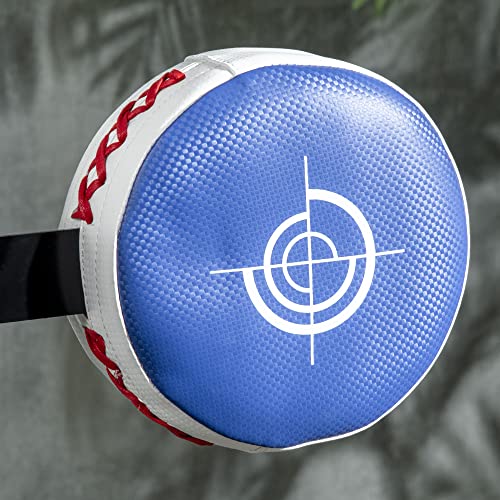 Soozier Free Standing Boxing Bag with Stand, Punching Speed Bag Reaction Bar Challenge with Suction Cups, 64-81in Adjustable Height for Teenagers and Adults - color: Multi