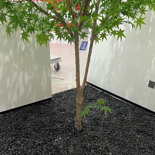 5 lbs Black Pebbles for Indoor Plants, 1-2 Inch Decorative Black River Rocks for Plants, Garden Landscaping, Vase, Yard Walkway, Paving and Outdoor Decorative Stones