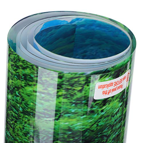PVC Mountain Interval Rivers Fish Tanks Wallpaper, Aquarium Background Poster, Non - Glare Decor with Adhesive Backing for Freshwater Saltwater Tanks, 122x50cm
