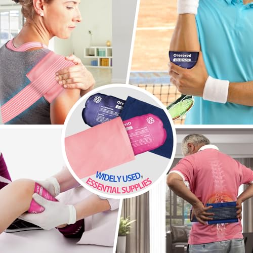 Reusable Cold Ice Packs for Injuries,3-Piece Set | Cold Gel Ice Wrap for Injury Recovery, Alleviate Joint and Muscle Pain (3pcs-Blue) - color: 3pcs-blue