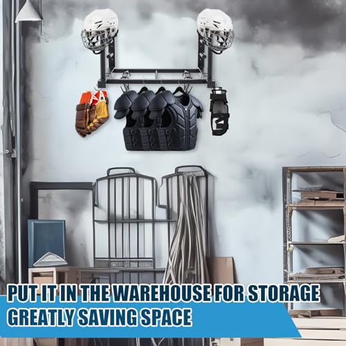 18.1 x 14.2 x 11.2 Inches Hockey Gear Drying Rack Wall Mount
