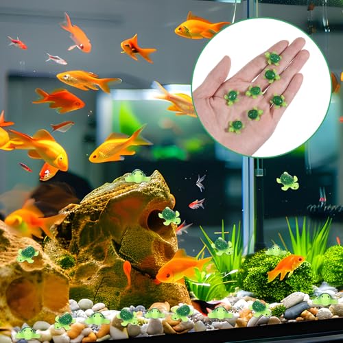 60PCS Mini Green Turtle, Mini Resin Tortoise, Cute Miniature Sea Turtle Figurines, Tiny Tortoise Figurines for Fairy Garden Landscape, Aquarium, Birthday Party, Ornament Home Plant Decor and DIY Craft