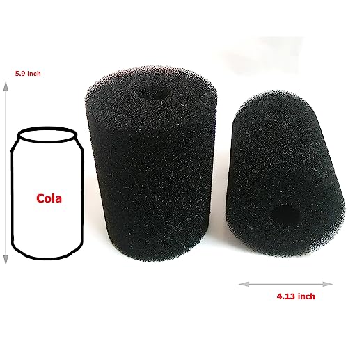 3 Pack Foam Filter Sponges for Canister Filters for Aquaclear 70/110 Filters X-Large Overflow Filter Box Intake Round Pre-Filter 5.91" x 4.13"