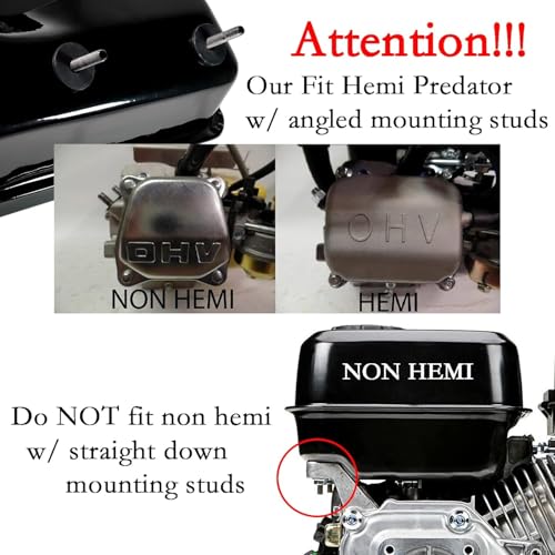 Gas Tank Fuel Pump Engine Top Plate Cover for Predator 212 Hemi Ghost Engine, Coleman CT200U BT200X 196cc Mini Bike Baja Massimo Warrior MB200 200cc Honda GX160 GX200 Motor (Hemi) - style: Hemi