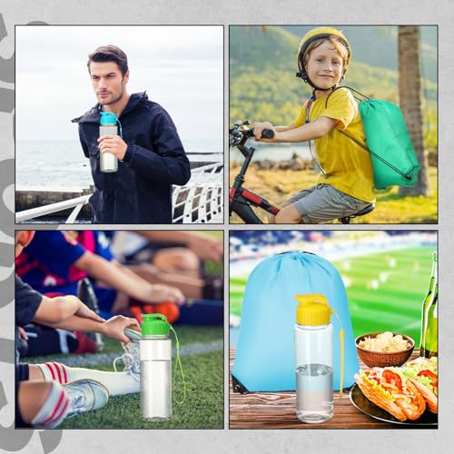 20 Sets 17oz Water Bottles Bulk and Drawstring Backpacks, Stylish - color: Stylish