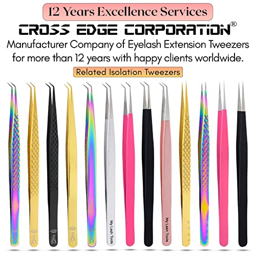 My Lash Tools New Isolation Lash Tweezers For Eyelash Extensions Best for Individual Isolation & Classic Lashes Japanese Stainless Steel Lightweight Precision Lashing Twisers (Gold) - color: Gold