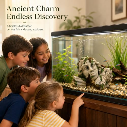 Aquarium Hideout Cave Decor, Betta Fish Tank Decorations Cave Ornament Accessories for Breeding Betta Goldfish Shrimp Conch Reptile Leopard Gecko