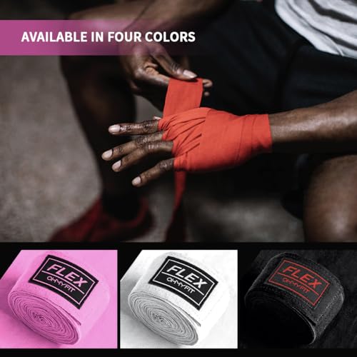 Flex Boxing Hand Wraps - 236 Inch/6M Extra Long for Premium Protection and Ultimate Performance - color: Pink