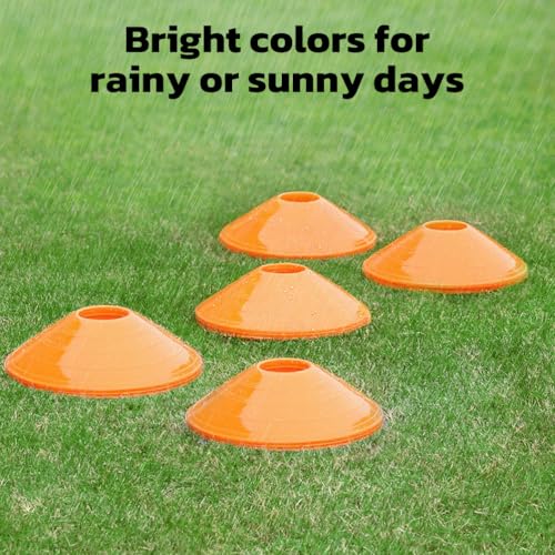 GHB Soccer Cones 25/50/100 Pack Disc Soccer Sport Cones - color: 25Pcs Orange