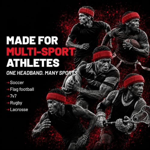 Gamebreaker Aura Protective Headband - Lightweight Soccer & Flag Football Headgear with Quick-Wick Moisture Control & Impact Protection - Unisex Youth & Adult - color: Tar Heel Blue, size: Medium-Large