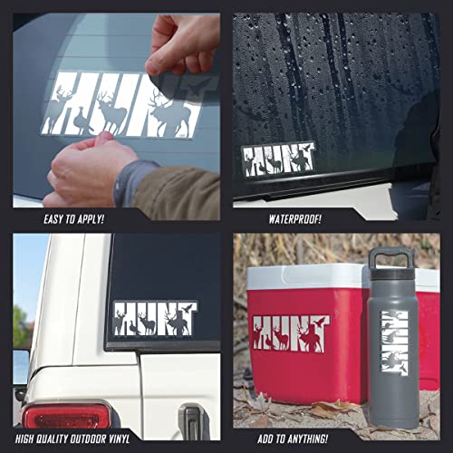 Decalcomania Hunt Hunting Decals for Tumblers Car Truck Tablet Cell Phone - Set of 2 Hunt Truck Window Decals - color: Hunt