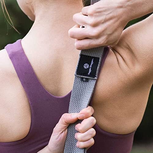 Hugger Mugger Cinch Cotton Yoga Strap - Super Strong Cotton, Quiet Cinch-Style Buckle, Long Length Great for Taller People - color: Natural, size: 8 ft.
