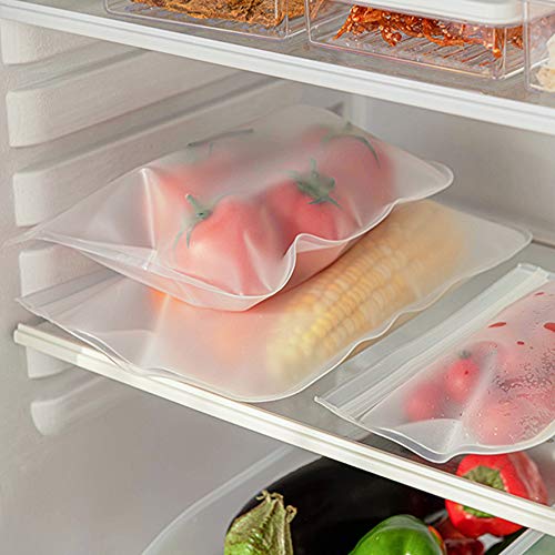 10 Pack Quart Freezer Bags, Reusable Food Storage Bags for Vegetable, Liquid, Snack, Meat, Sandwich, 8.46x7.28 Inch - size: 0.25 Gallon