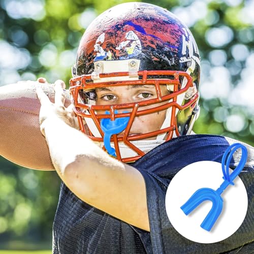 Dunzy 20 Pcs Football Mouth Guards with Strap Bulk - color: Mixed Color, size: Adult